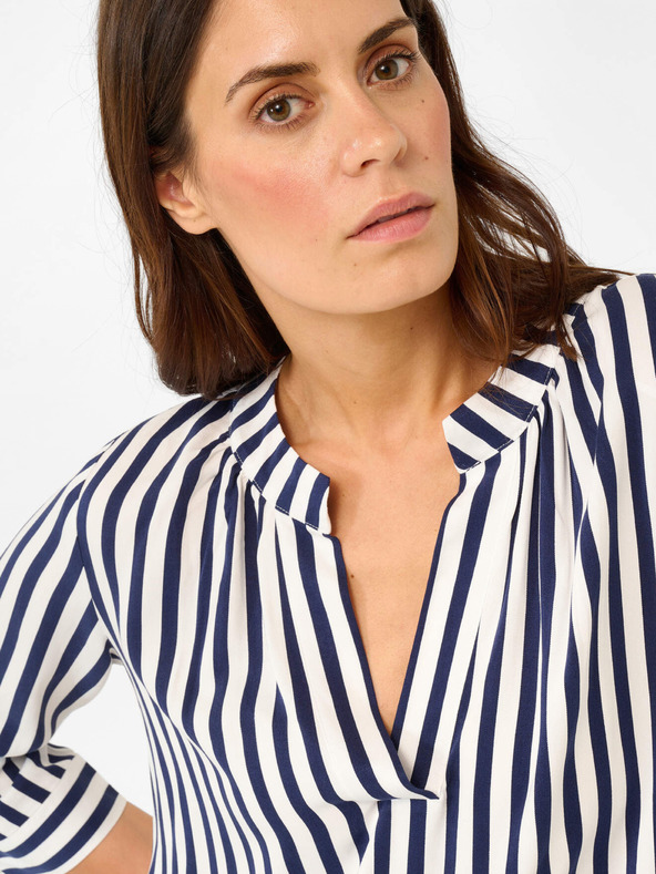 Orsay Modro-biela pruhovaná blúzka s trojštvrťovými rukávmi ORSAY