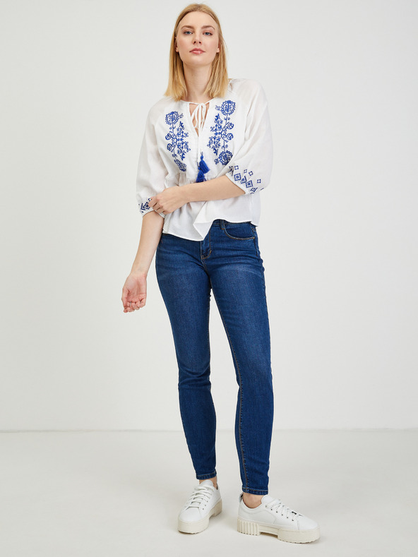 Orsay Biela kvetovaná blúzka ORSAY