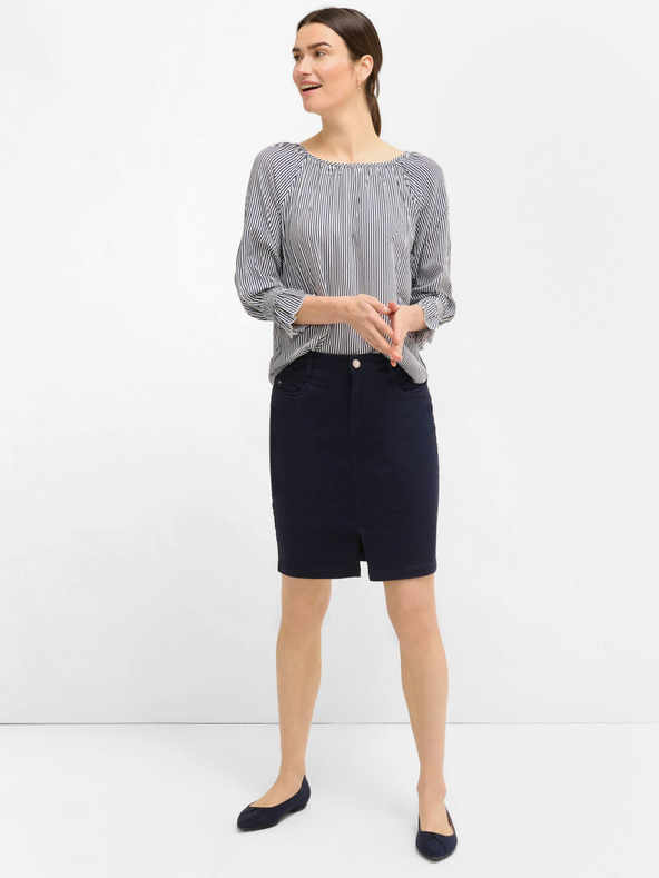 Orsay Tmavomodrá sukňa s krátkym rukávom ORSAY