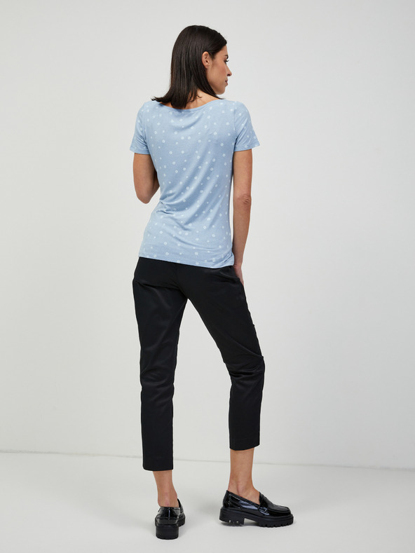 Orsay Svetlomodré kvetované tričko ORSAY