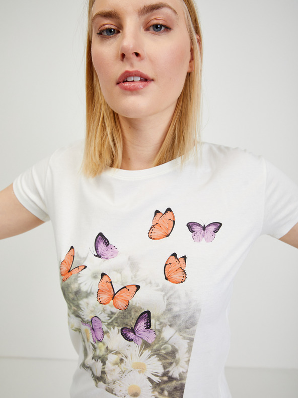 Orsay Tričká bez potlače pre ženy ORSAY - biela