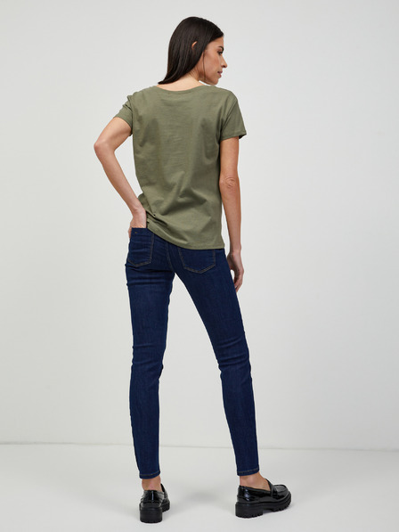 Orsay Khaki tričko s potlačou ORSAY