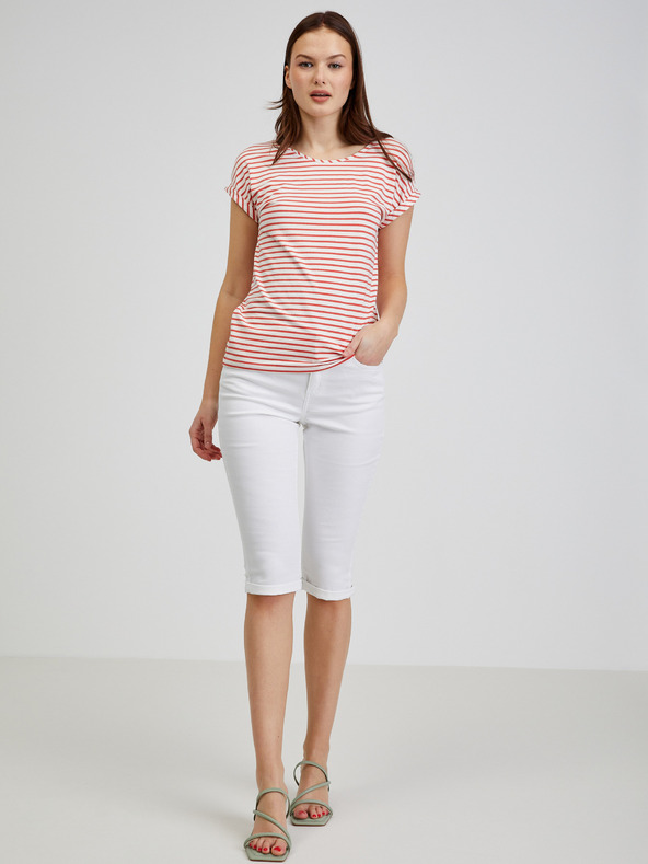 Orsay Červeno-biela dámska pruhovaná košeľa ORSAY