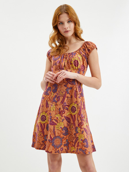 Orsay Oranžové dámske kvetované šaty ORSAY