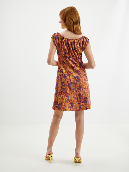 Orsay Oranžové dámske kvetované šaty ORSAY