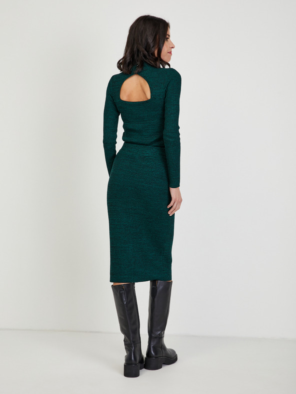 Orsay Tmavo zelená dámska svetrová sukňa ORSAY
