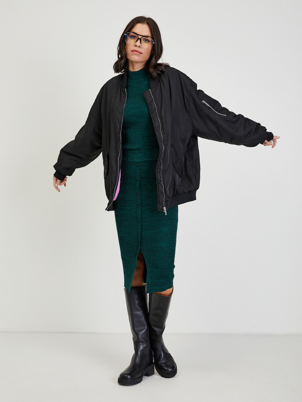 Orsay Tmavo zelená dámska svetrová sukňa ORSAY