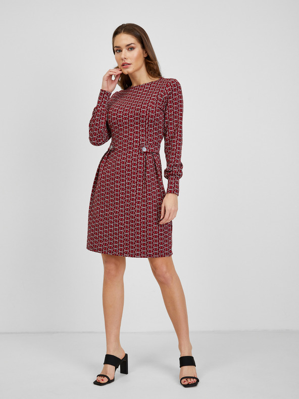 Orsay Červené dámske vzorované šaty ORSAY