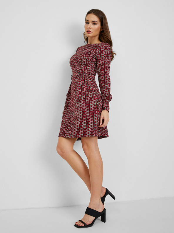 Orsay Červené dámske vzorované šaty ORSAY