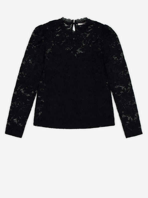 Orsay Čierne dámske čipkované tričko ORSAY