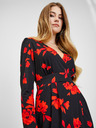 Orsay Červeno-čierne dámske kvetované šaty ORSAY
