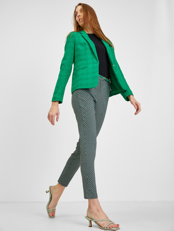 Orsay Čierno-zelené dámske vzorované nohavice ORSAY