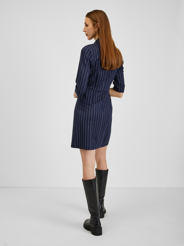 Orsay Tmavomodré dámske pruhované šaty ORSAY