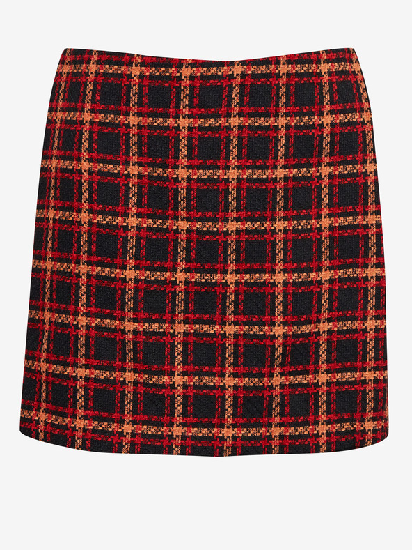 Orsay Červeno-čierna dámska kockovaná sukňa ORSAY