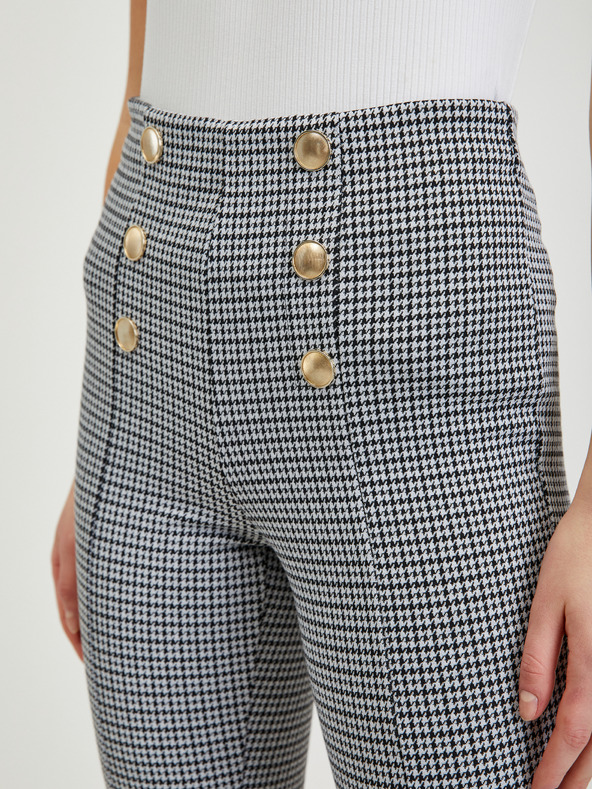 Orsay Bielo-čierne dámske vzorované nohavice ORSAY