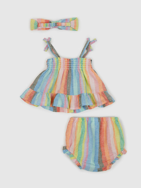 GAP Baby ľanový pruhovaný outfit GAP