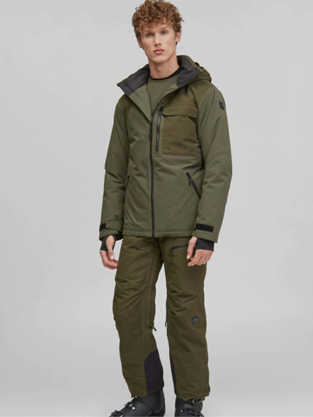 O'Neill Khaki pánska lyžiarska/snowboardová bunda O'Neill Utlty