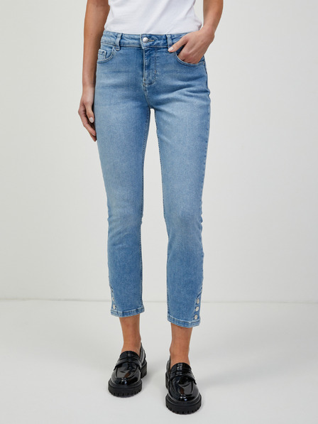 Orsay Svetlomodré skrátené skinny fit džínsy ORSAY