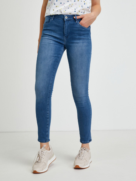 Pepe Jeans Tmavomodré dámske džínsy skinny fit Pepe Jeans Regent