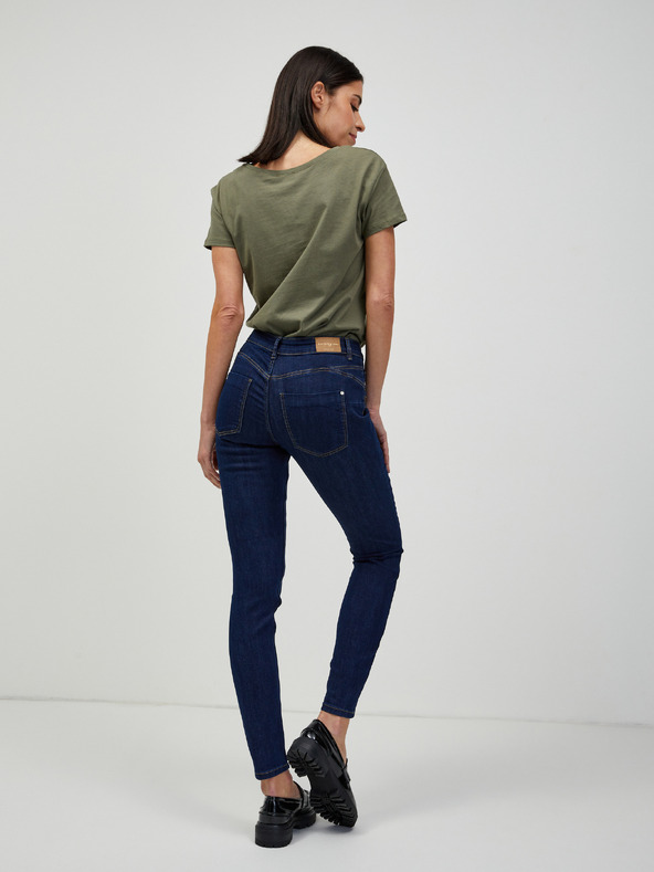 Orsay Tmavomodré push up skinny fit džínsy ORSAY