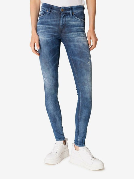 Diesel Diesel Modré dámske džínsy skinny fit Slandy