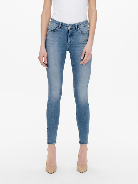 ONLY Modré dámske džínsy skinny fit s vyšívaným efektom ONLY Blush