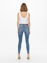 ONLY Modré dámske džínsy skinny fit s vyšívaným efektom ONLY Blush