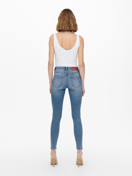 ONLY Modré dámske džínsy skinny fit s vyšívaným efektom ONLY Blush