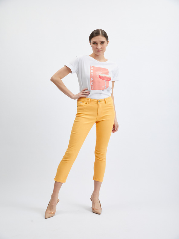 Orsay Oranžové dámske úzke džínsy ORSAY