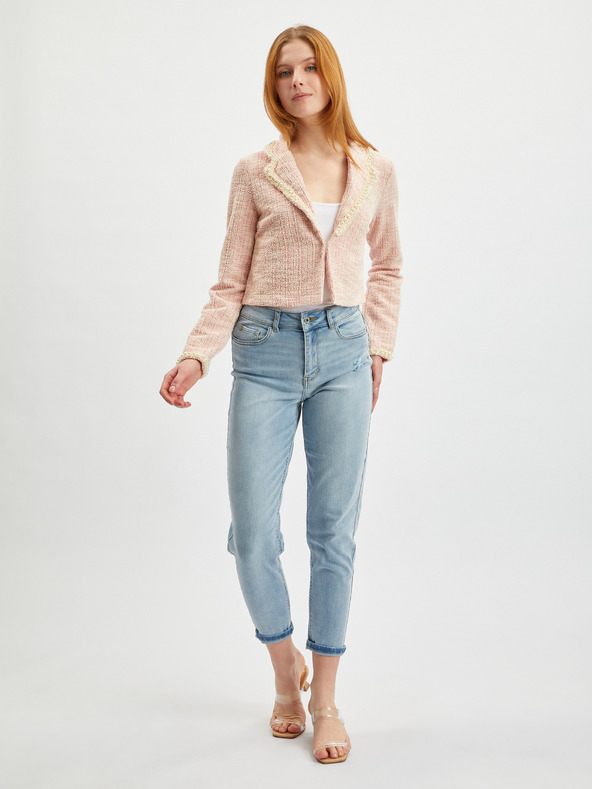 Orsay Svetloružové dámske tvídové sako ORSAY