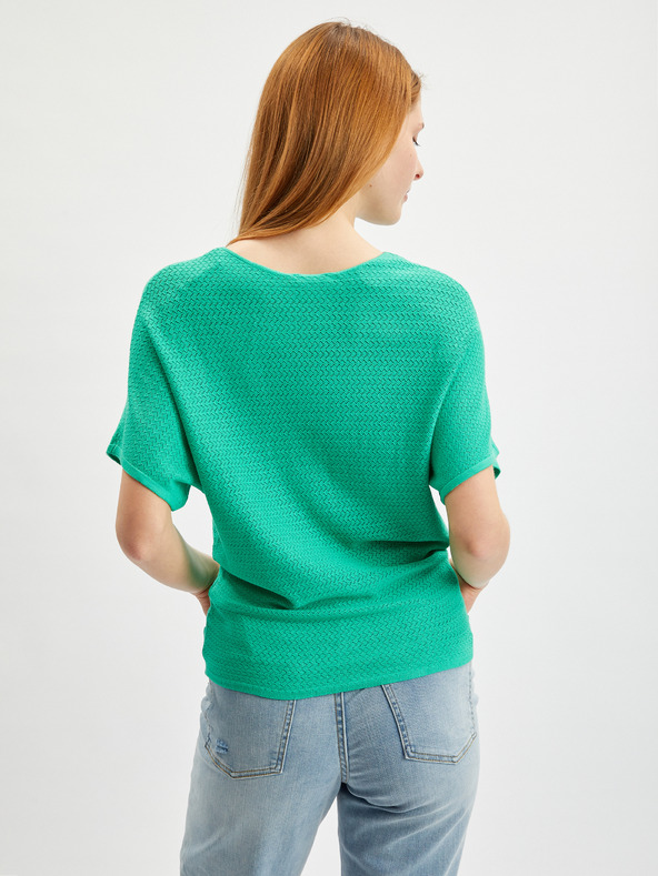 Orsay Svetlozelený dámsky sveter s krátkym rukávom ORSAY