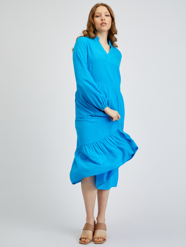 Orsay Modré dámske šaty ORSAY