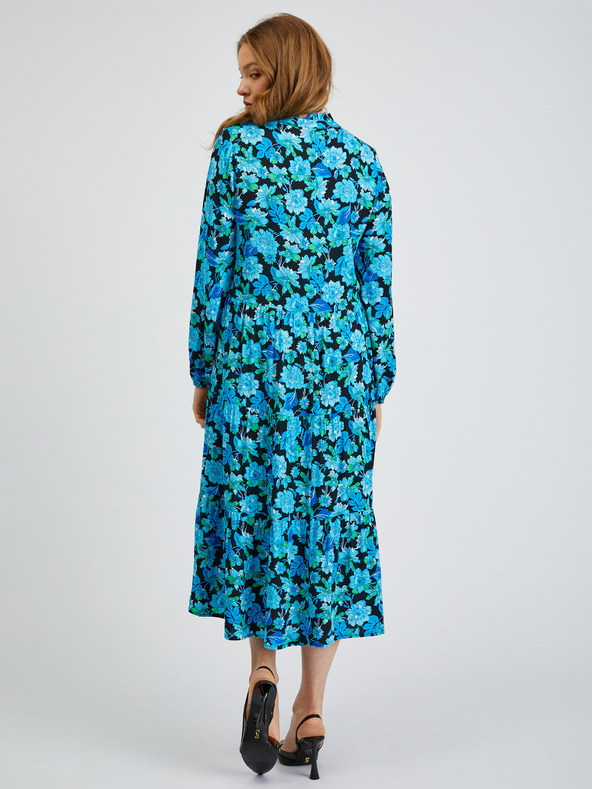 Orsay Čierno-modré dámske vzorované šaty ORSAY