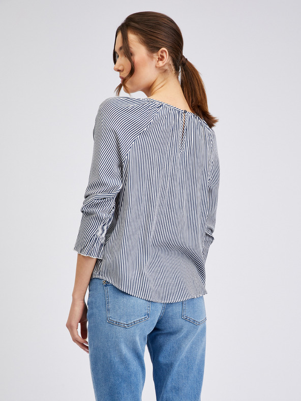 Orsay Tmavomodrá dámska pruhovaná blúzka ORSAY