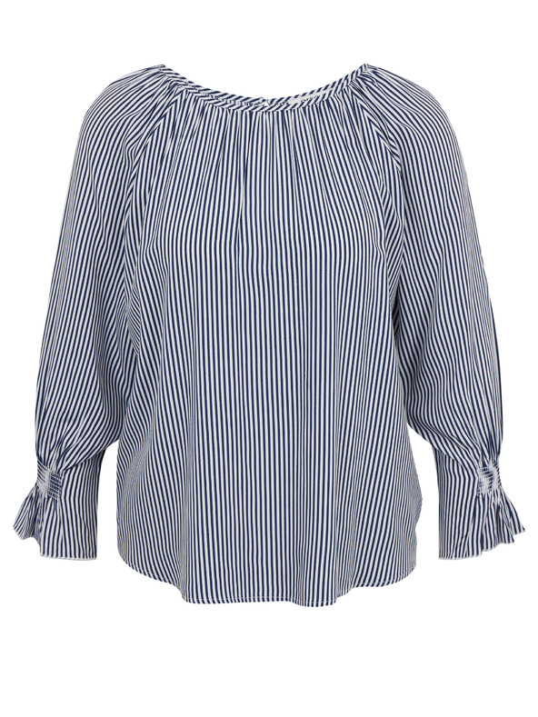 Orsay Tmavomodrá dámska pruhovaná blúzka ORSAY