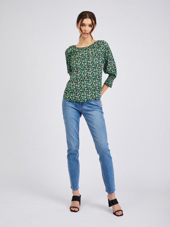Orsay Zelená dámska vzorovaná blúzka ORSAY