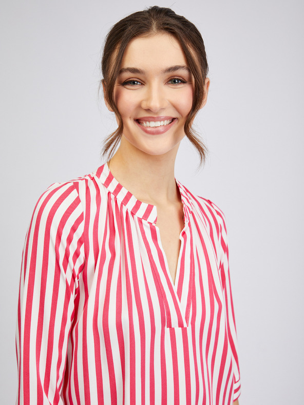 Orsay Bielo-ružová dámska pruhovaná blúzka ORSAY
