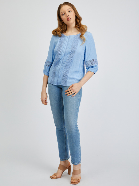 Orsay Svetlomodrá dámska blúzka ORSAY