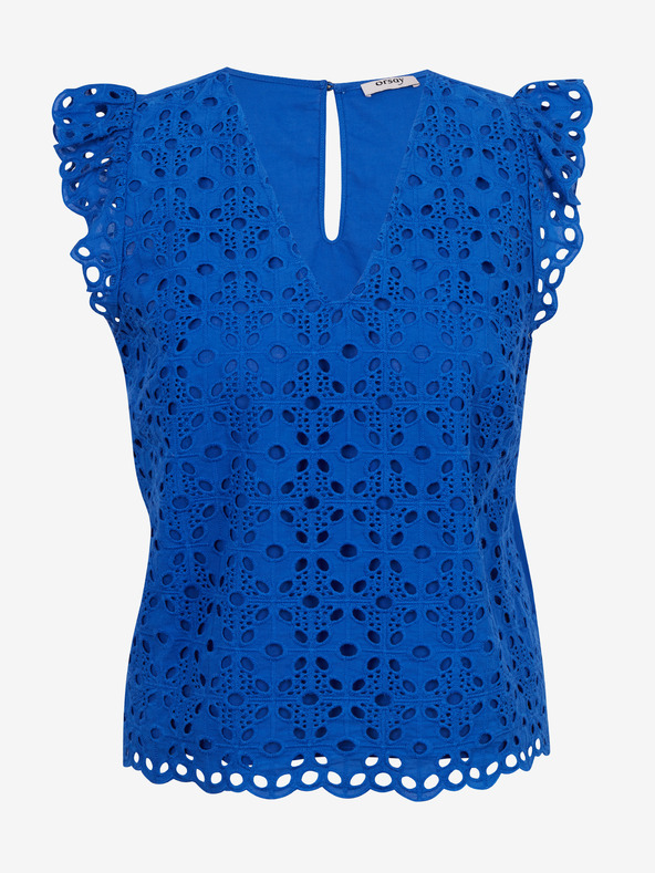 Orsay Modrá dámska vzorovaná blúzka ORSAY