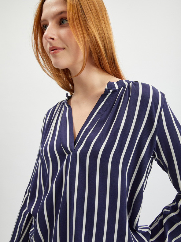 Orsay Bielo-modrá dámska pruhovaná blúzka ORSAY