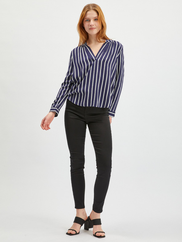 Orsay Bielo-modrá dámska pruhovaná blúzka ORSAY