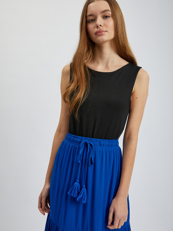 Orsay Modrá dámska maxi sukňa ORSAY