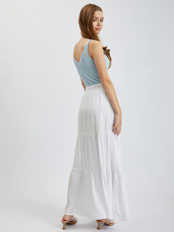 Orsay Biela dámska maxi sukňa ORSAY