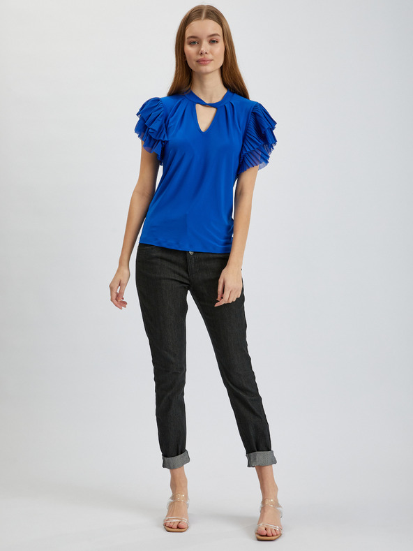 Orsay Modrá dámska blúzka ORSAY