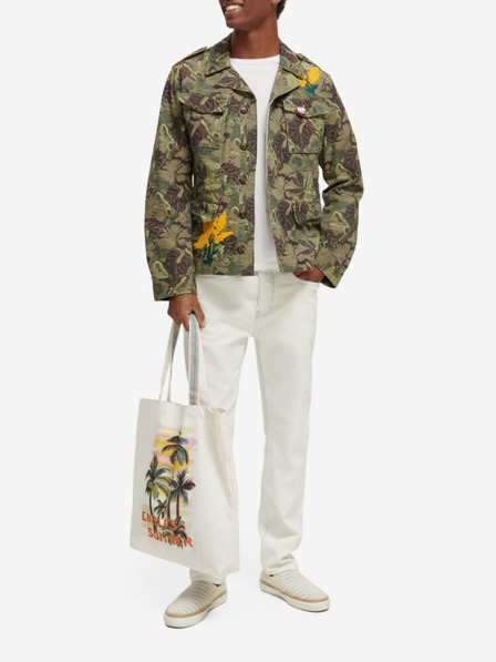 Scotch & Soda Krémová plátenná taška Scotch & Soda