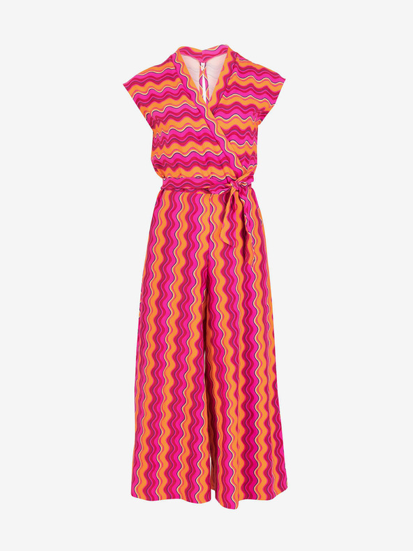 Blutsgeschwister Oranžová a ružová dámska vzorovaná kombinéza Blutsgeschwister