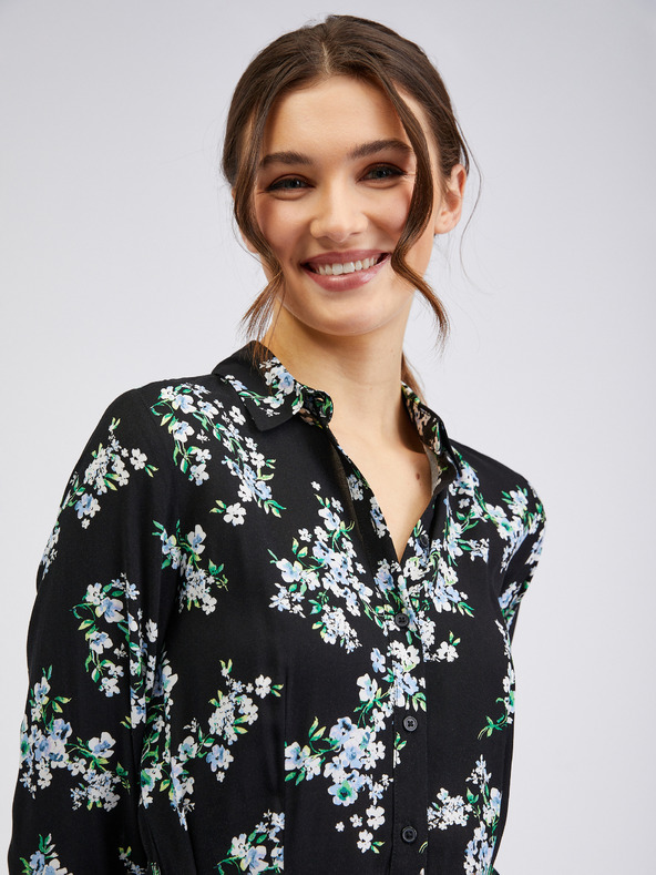 Orsay Čierne dámske kvetinové šaty ORSAY