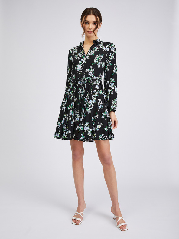 Orsay Čierne dámske kvetinové šaty ORSAY