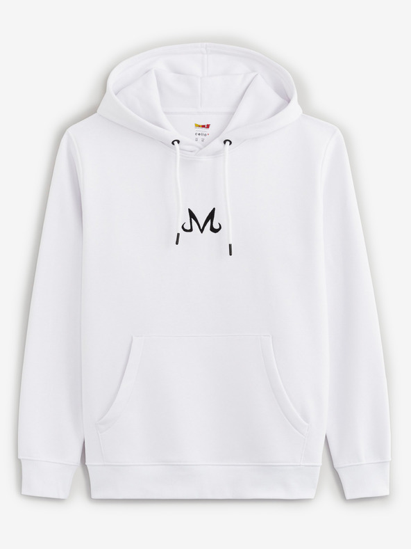Celio Biela pánska mikina s potlačou Celio Dragon Ball Super