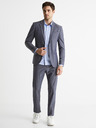 Celio Šedomodré pánske sako Celio Buchambray slim fit strihu